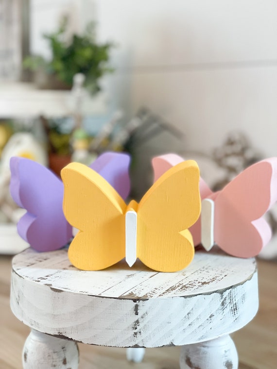 Wooden Butterfly Butterflies Butterfly Decor Spring Decor Etsy