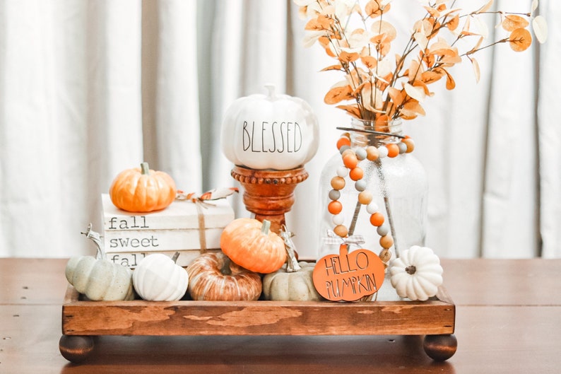 Tray riser farmhouse tray wood riser wood tray wood stand Etsy