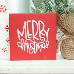 Christmas decor, tiered tray decor, farmhouse Christmas, Christmas wood sign, Christmas farmhouse decor, merry Christmas, shelf sitter