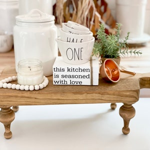 Cutting board riser, riser, farmhouse riser, pedestal riser, cutting board, tray, tray riser, cutting board pedestal