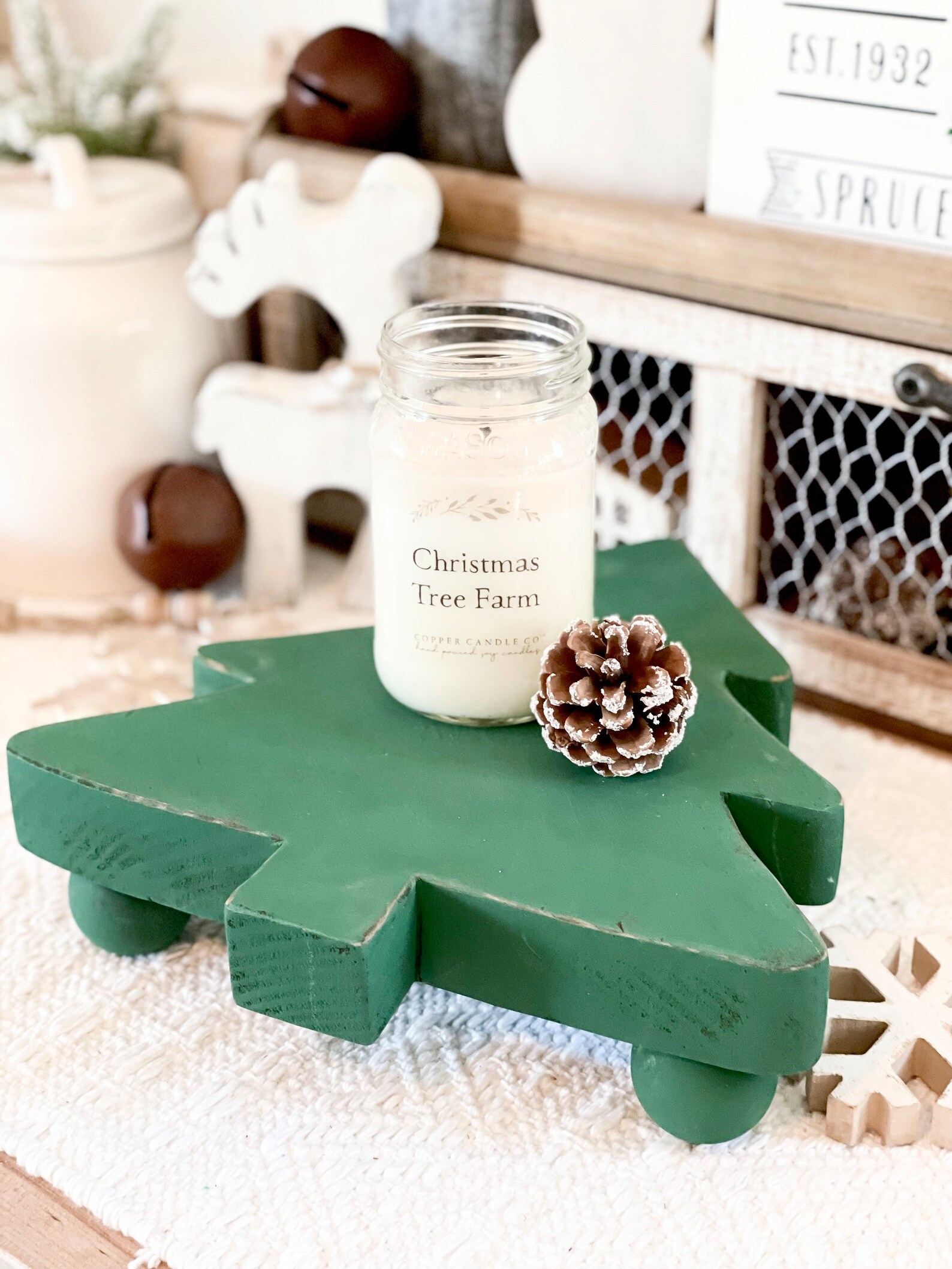 Christmas Tree Riser, Riser, Farmhouse Riser, Christmas Decor, Wood ...