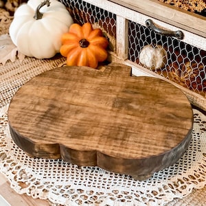Pumpkin shaped riser, riser, farmhouse riser, fall decor, wood pumpkin, handmade pumpkin, pumpkin riser, fall farmhouse, fall coffee bar