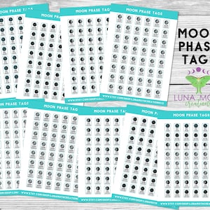 Moon Phase Planner Stickers: Witchy Mini Stickers