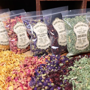 Witchcraft Herbs, A-L, 1 OZ, Apothecary herbs, Herbs for Spells, Dried Herbs, Magical Herbs, Herbs for Tea