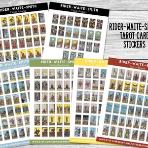 Mini Tarot Stickers, Tarot Journal Stickers, Rider Waite Smith Stickers, Tarot Card Stickers, RWS Stickers