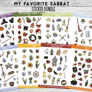 My Favorite Sabbat Planner Stickers, Mini Sabbat Stickers, Witch Sabbat Stickers, Book of Shadows Stickers, Witchcraft Stickers