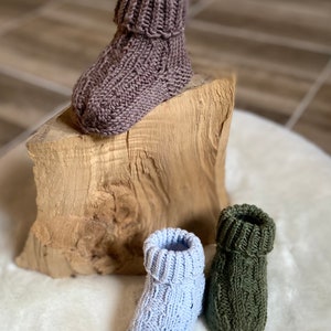 Babysocken gestrickt für Babys von 0-3 , 3-6 Monaten Bild 2