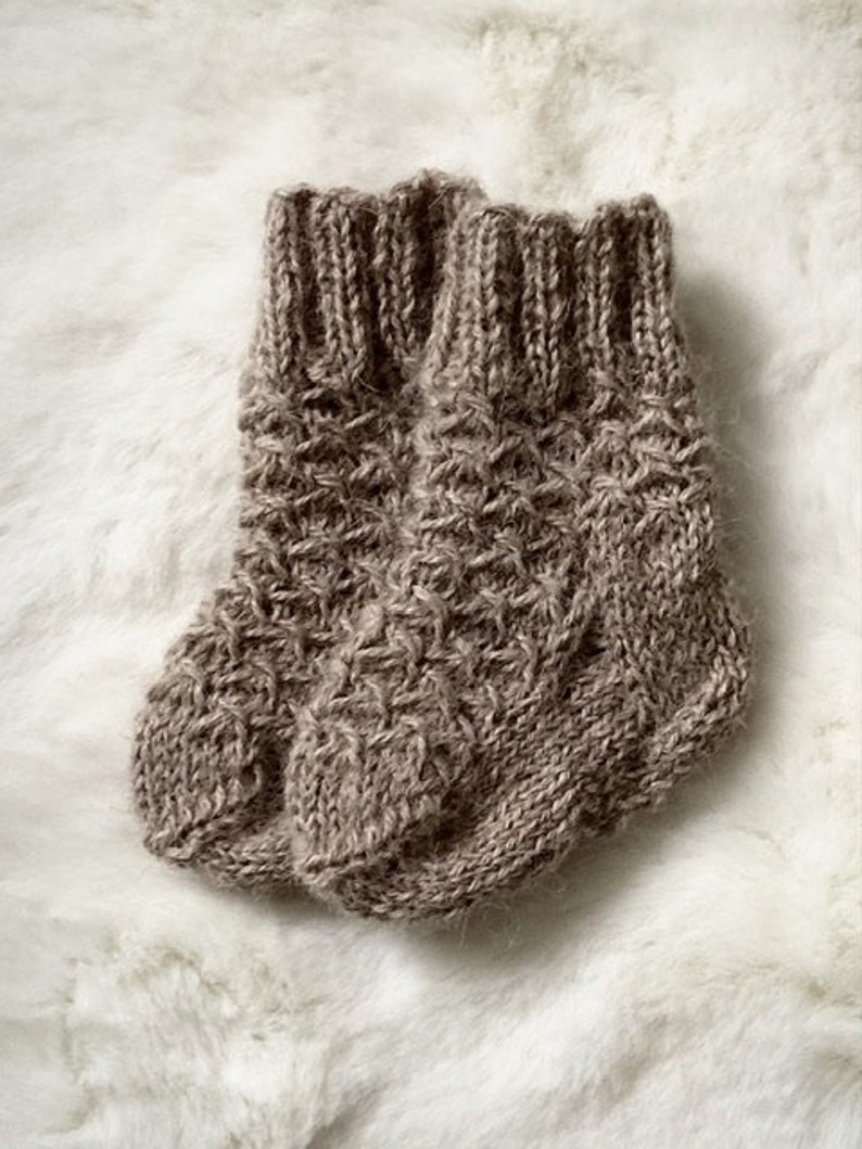 Baby socks alpaca 0-3, 3-6 months. image 3