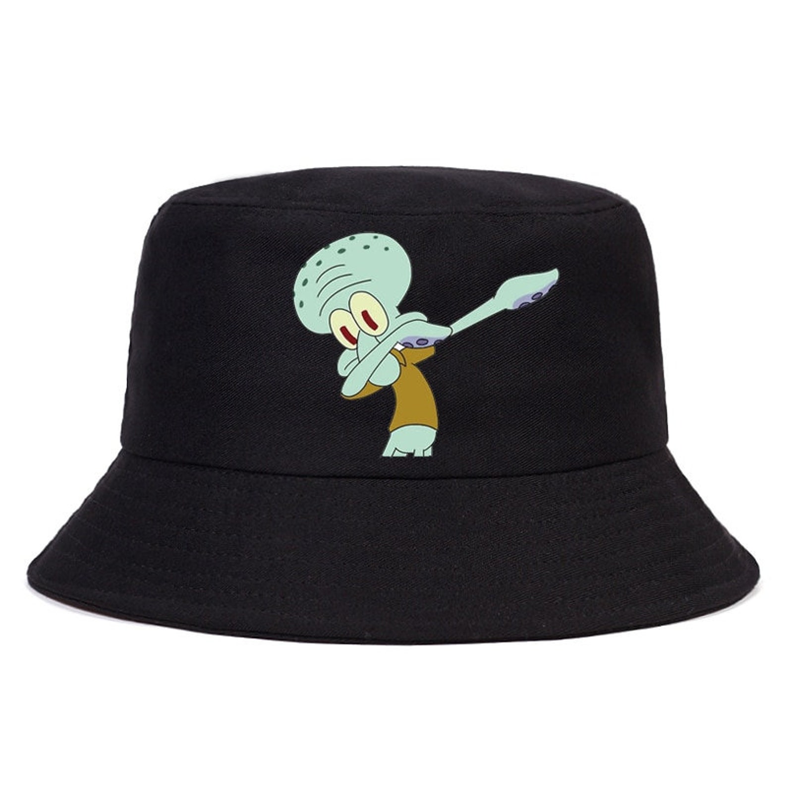 Squidward Dab Bucket Hat Spongebob Etsy