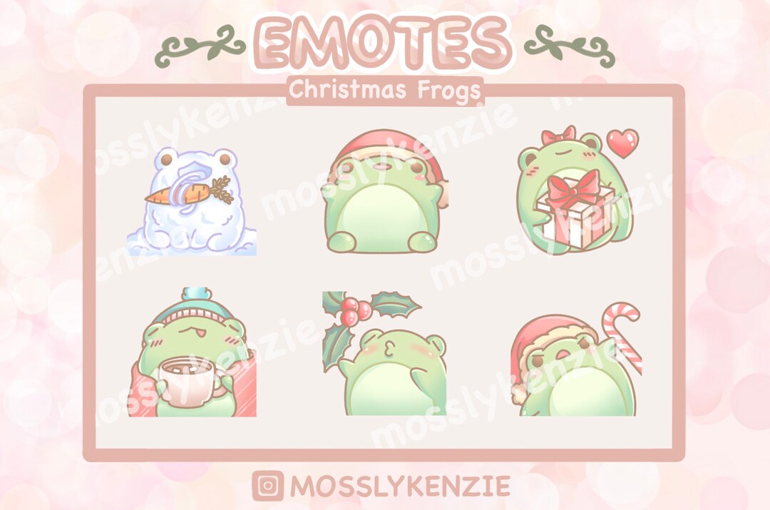 Christmas Frogs Discord Emote Pack Discord Emotes Twitch Emote Pack