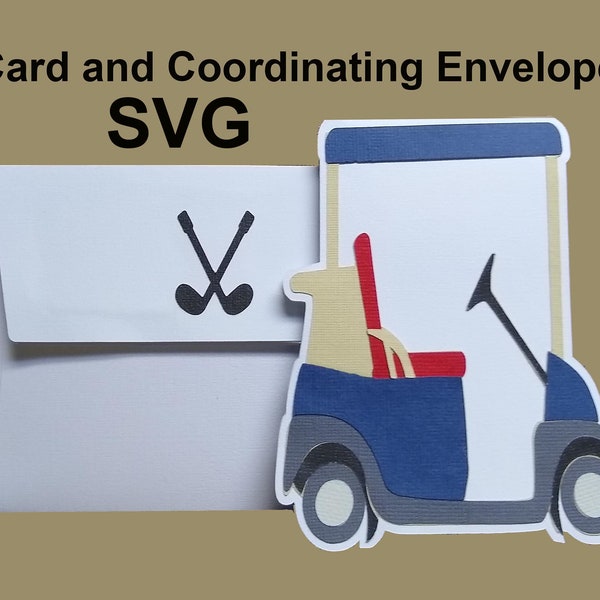 SVG Multiple Occasions Golf Cart Card for Cricut and Silhouette Digital Download Cutting File