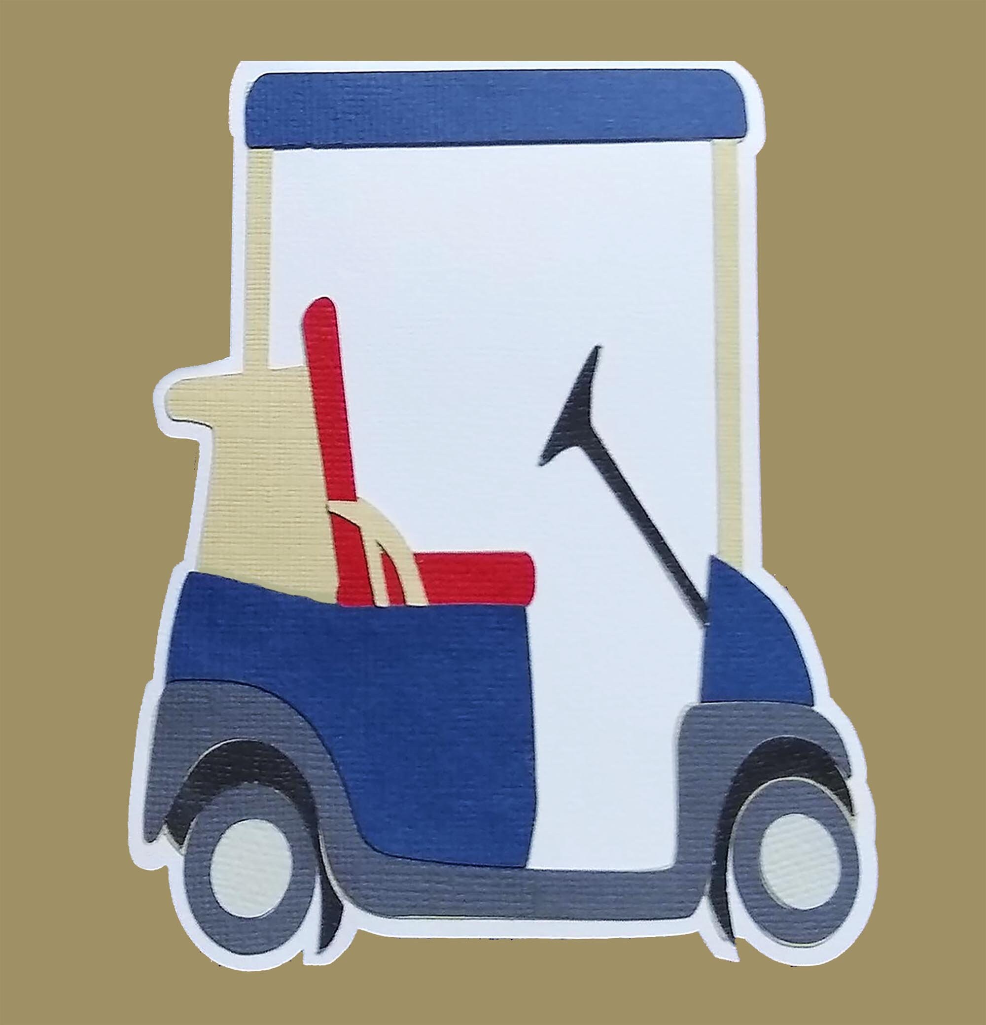 SVG Multiple Occasions Golf Cart Card for Cricut and Etsy