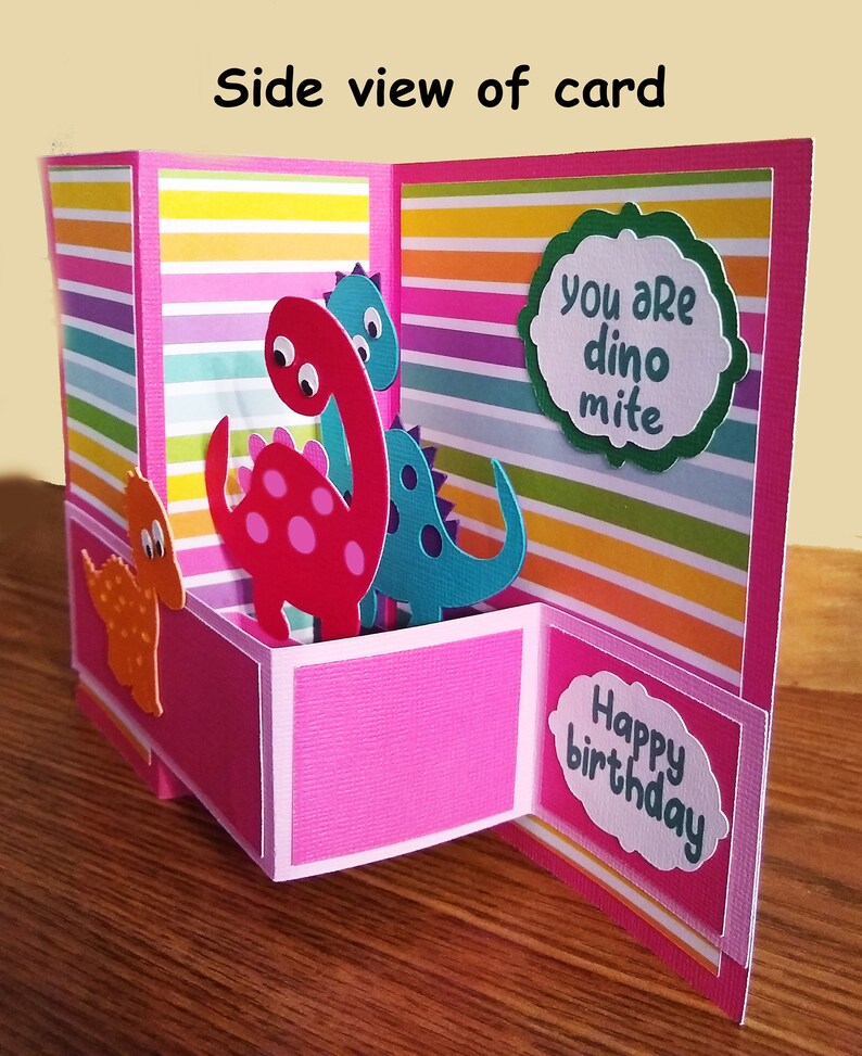 Download SVG Dinosaur Birthday Card and Envelope for Cricut and | Etsy