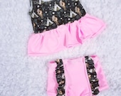 Girls Boho Swimsuit High Waisted Bathing Suit Baby Girls High Waisted Ruffle Bikini
