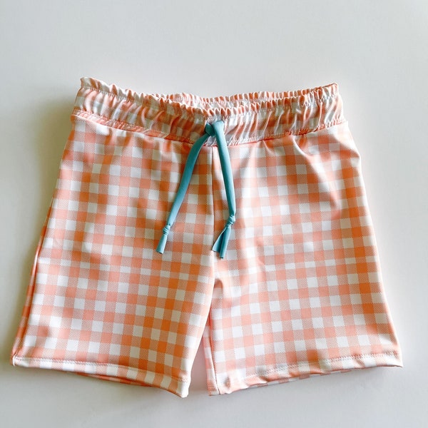 Boys Gingham Boardshort