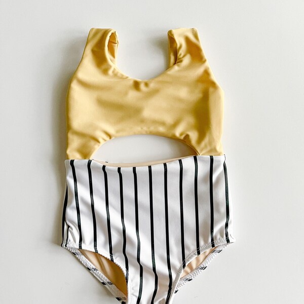 Stripe Bathing Suit Etsy