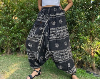 black hippie pants