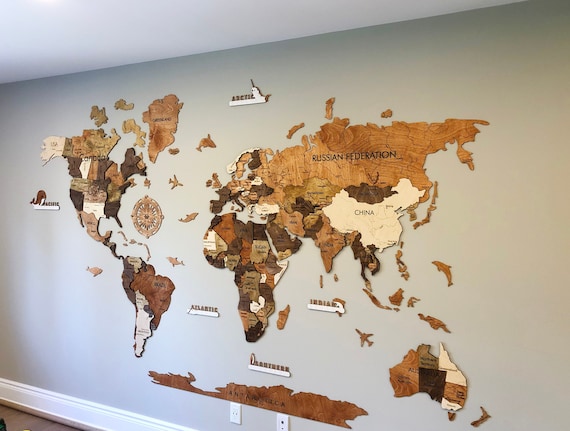Wooden World Map Home Wall Decor Rustic Wood Australia - World Map Wall Decor Wooden Wooden World Map Home Wall Decor Rustic Wood Australia - World Map Wall Decor Wooden