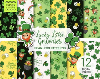 INSTANT DOWNLOAD Seamless pattern, st patrick digital paper, st patrick's day, digital paper pack, st patrick fabric, scrapbook paper