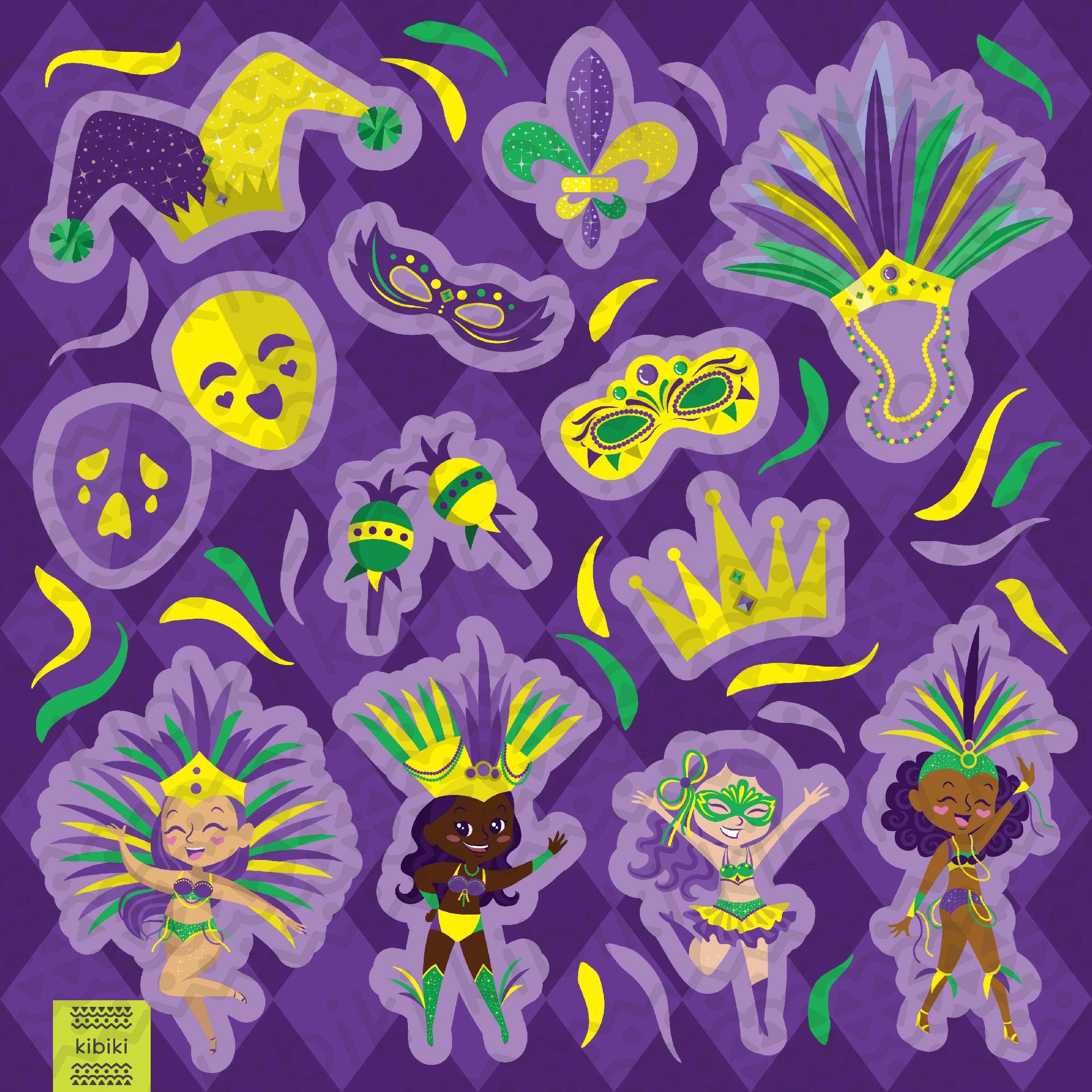INSTANT DOWLOAD Mardi Gras clipart Mardigras editable | Etsy