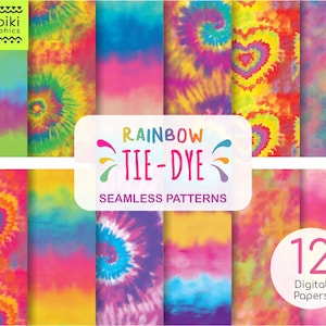 INSTANT DOWNLOAD - Seamless Pattern, tie-dye, tie-dye pattern, shibori, rainbow, tiedye, digital pattern, digital paper pack, summer, batik