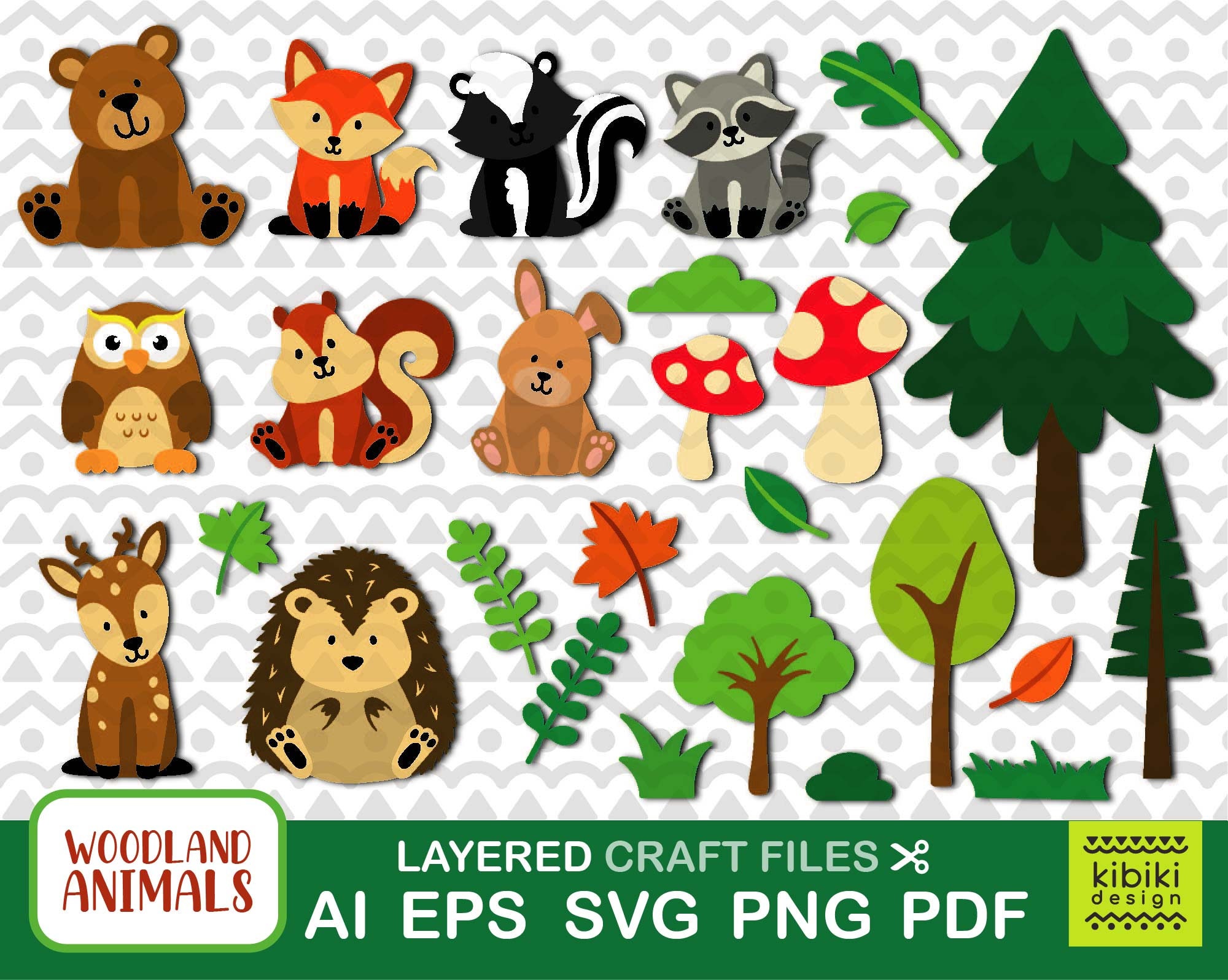 Woodland Animals SVG Cute Animal Baby Animals Woodland - Etsy