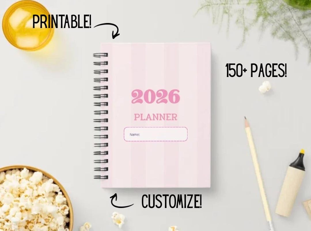 2026 Girly Planner Template - Etsy