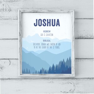 Personalized Name Meaning Printable, Nursery Decor, Newborn Name ...