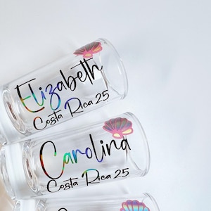 Personalized Vacation Shot Glass: Cruise, Beach Trip Keepsake