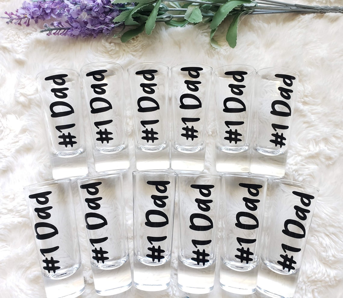 Personalized father's Day Shot Glasses Father's Day Etsy