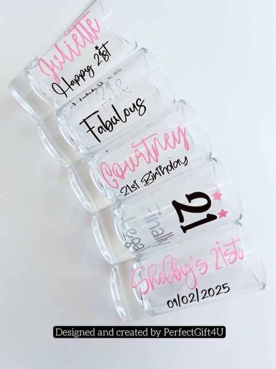 21st Birthday Shot Glasses