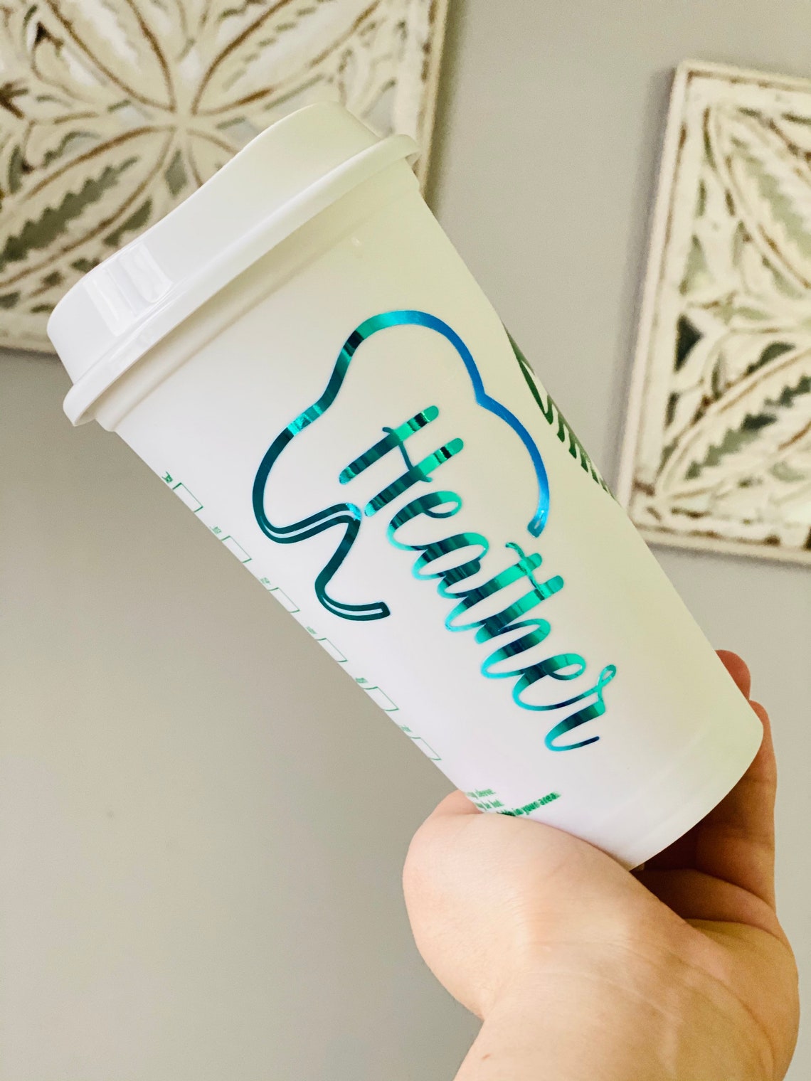 Personalized Dental Cup Starbucks Reusable 24oz with Etsy