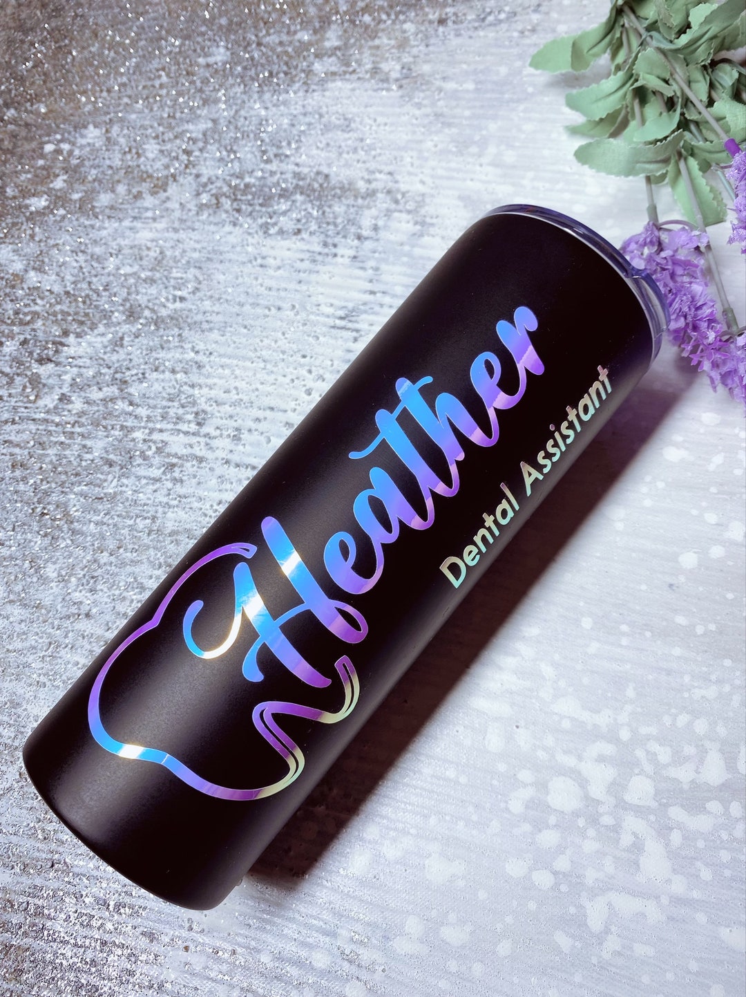 Personalized Dental Tumbler 24oz With Straw and Lid. Etsy