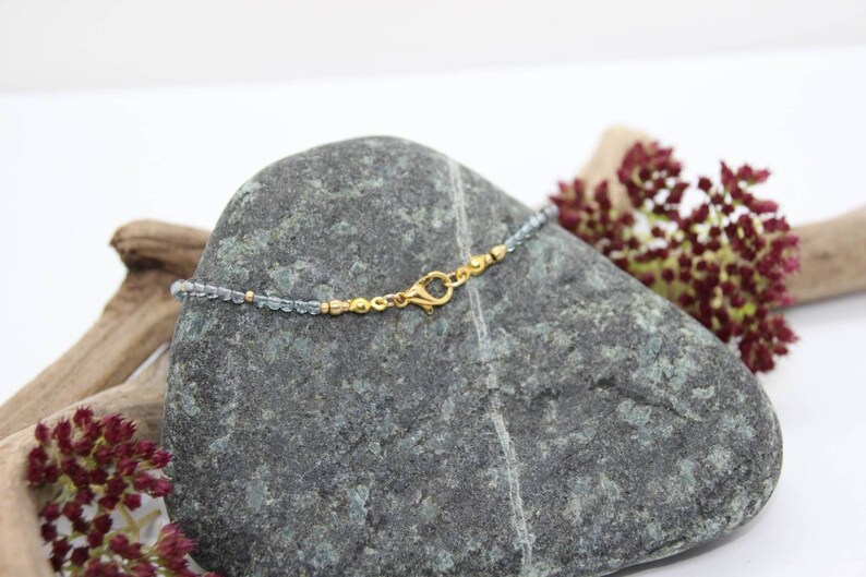 seed beads and brass drops Necklacechokerpearl necklace Rayana with colorful beads