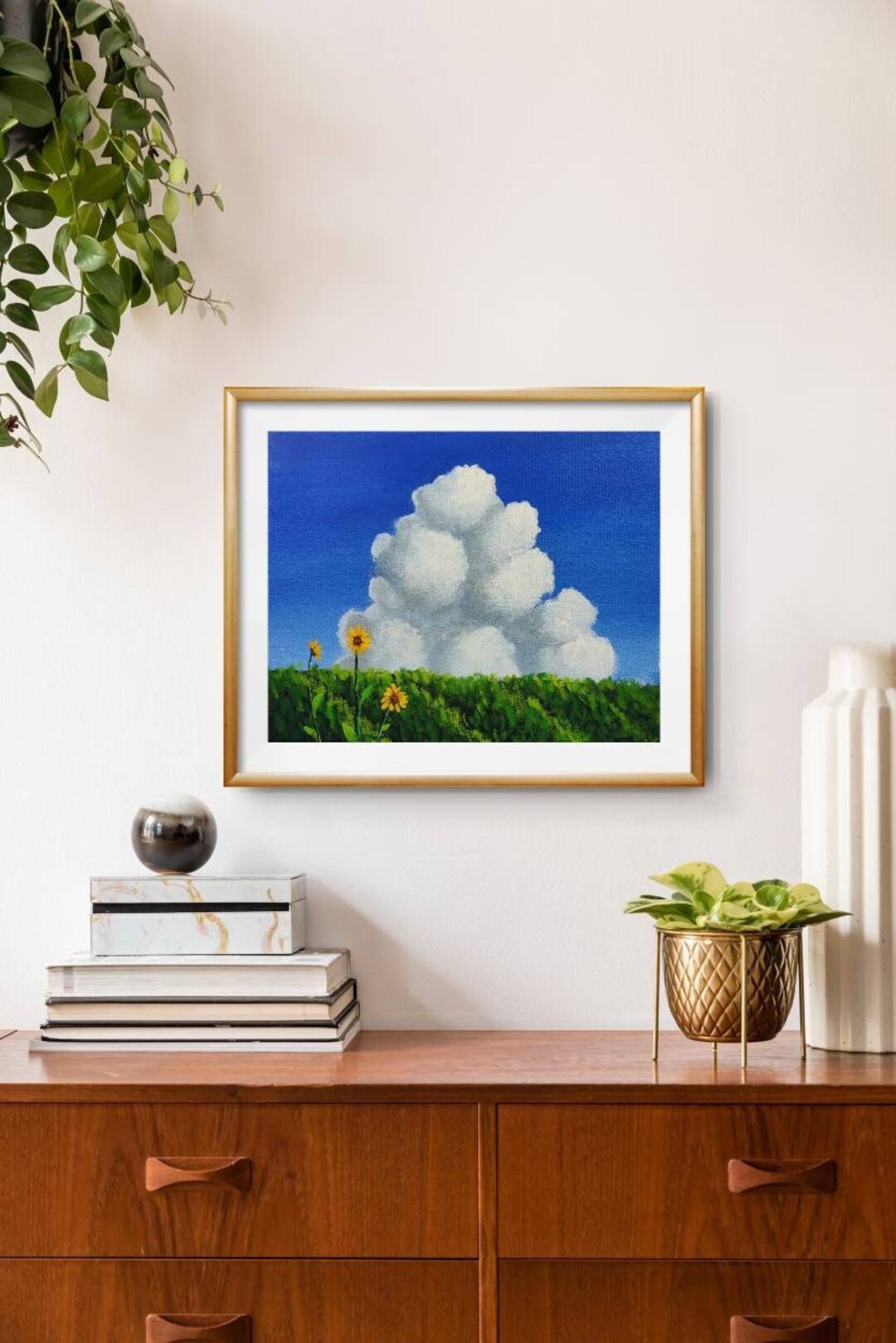 Studio Ghibli Scene Painting, Dreamy Clouds , Acrylic Painting, Ghibli