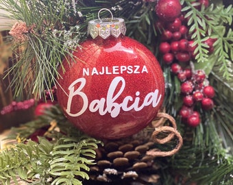 Najlepsza Babcia (Polish) Bombka - Best Grandma Ornament