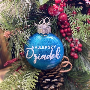 Najlepszy Dziadek (Polish) Bombka  - Best Grandpa Ornament