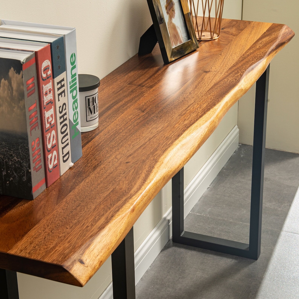 Console Table Live Edge Sofa Table for Entryway - Etsy
