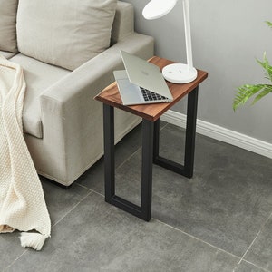 End Table Tropical Hardwood, End Table, Side Table, Modern End Table, Solid Wood End Table with U Shaped Legs image 5