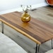 Coffee Table - Modern, Rustic, Live Edge Coffee Table, Industrial, Wood Table, South American Walnut, Modern Coffee Table with Hairpin Legs