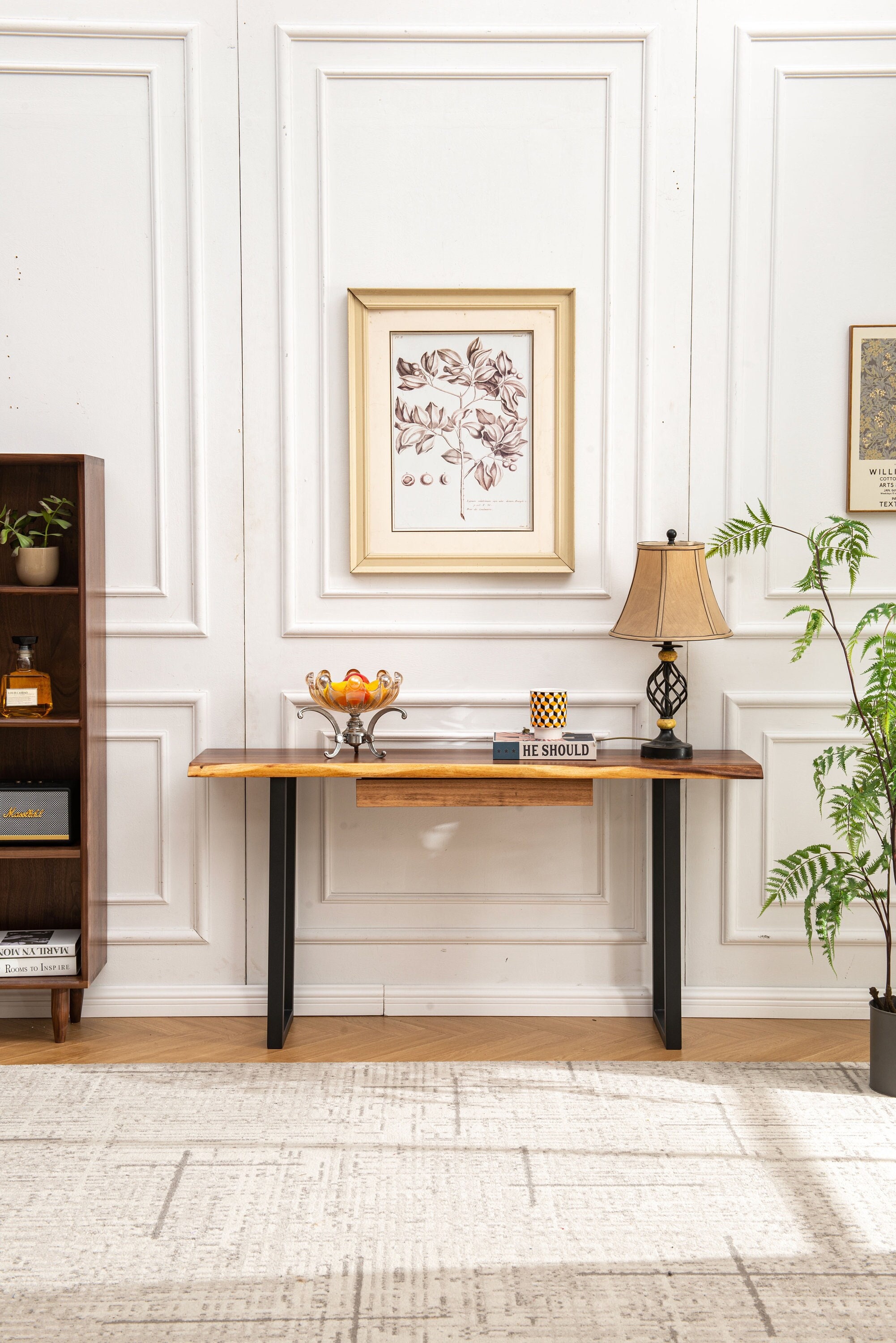 Console Table With Storage U Shaped Legs South American Etsy
