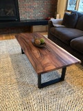 Coffee Table - South American Walnut, Live Edge Coffee Table, Wood Coffee Table, Walnut Coffee Table, Modern Coffee Table with U Shaped Legs product logo