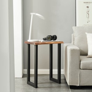 End Table Tropical Hardwood, End Table, Side Table, Modern End Table, Solid Wood End Table with U Shaped Legs image 5