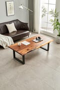 Live Edge South American Walnut Coffee Table - Modern Industrial Design product logo