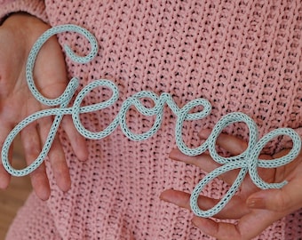Nursery name sign, Nursery decor, Personalized baby name sign, Nursery wall art, Nursery wall decor, Bedroom door sign, Wire name, Baby boy