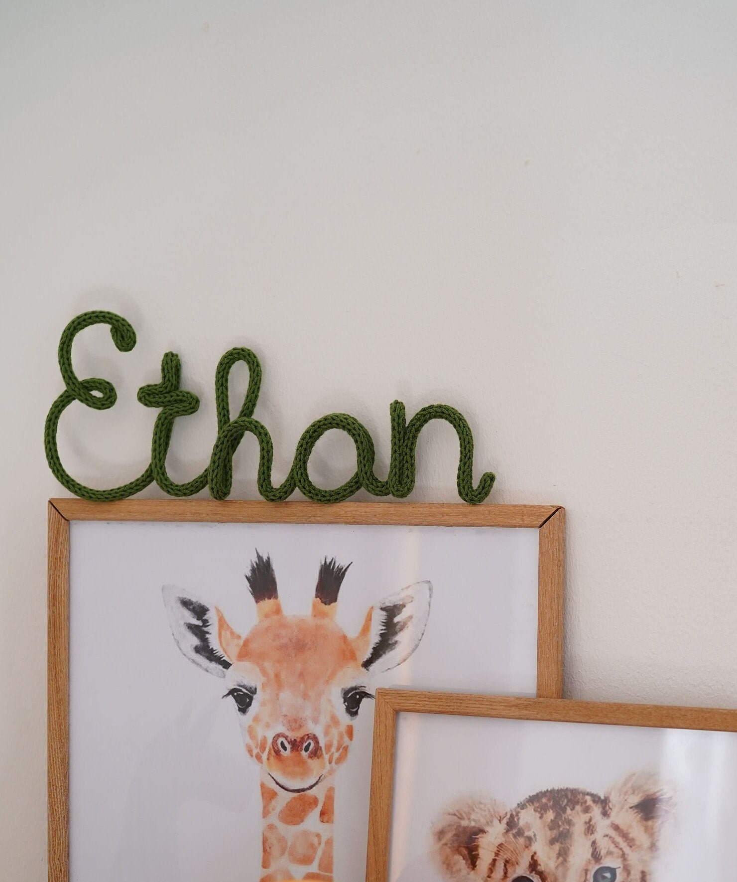 knitted wire words names personalised quotes, knitting first name, Christmas baby present, Custom Christmas gift, Prenom Tricotin