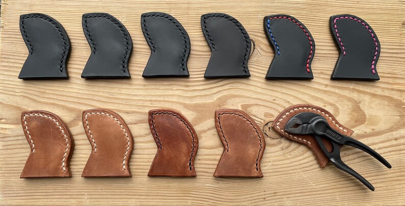 Case for pliers Knipex Cobra XS Cobra 125 XS pliers wrench leather sheath pliers plier pocket slip 100% handmade image 2