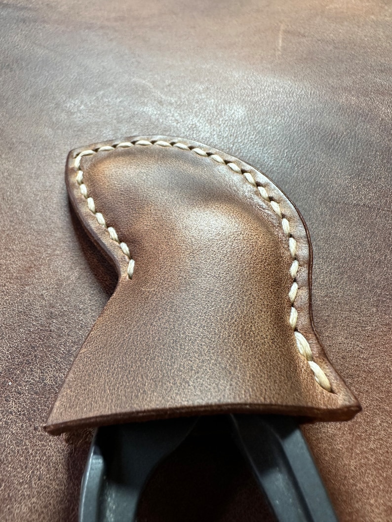 Case for pliers Knipex Cobra XS Cobra 125 XS pliers wrench leather sheath pliers plier pocket slip 100% handmade image 6