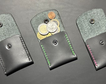 Coin exchange coin wallet small change wallet purse wallet 100% handmade