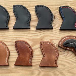 Case for pliers Knipex Cobra XS Cobra 125 XS pliers wrench leather sheath pliers plier pocket slip 100% handmade image 4